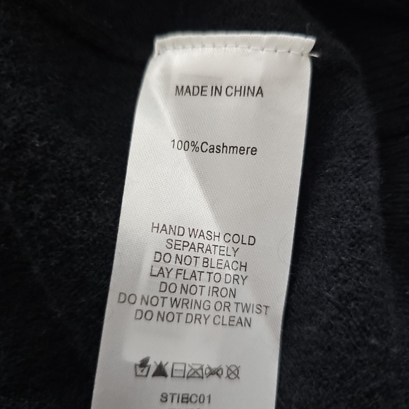 QUINCE Mongolian Cashmere Duster Open Cardigan Sweater Black Sz M, NWT! - Picture 6 of 6